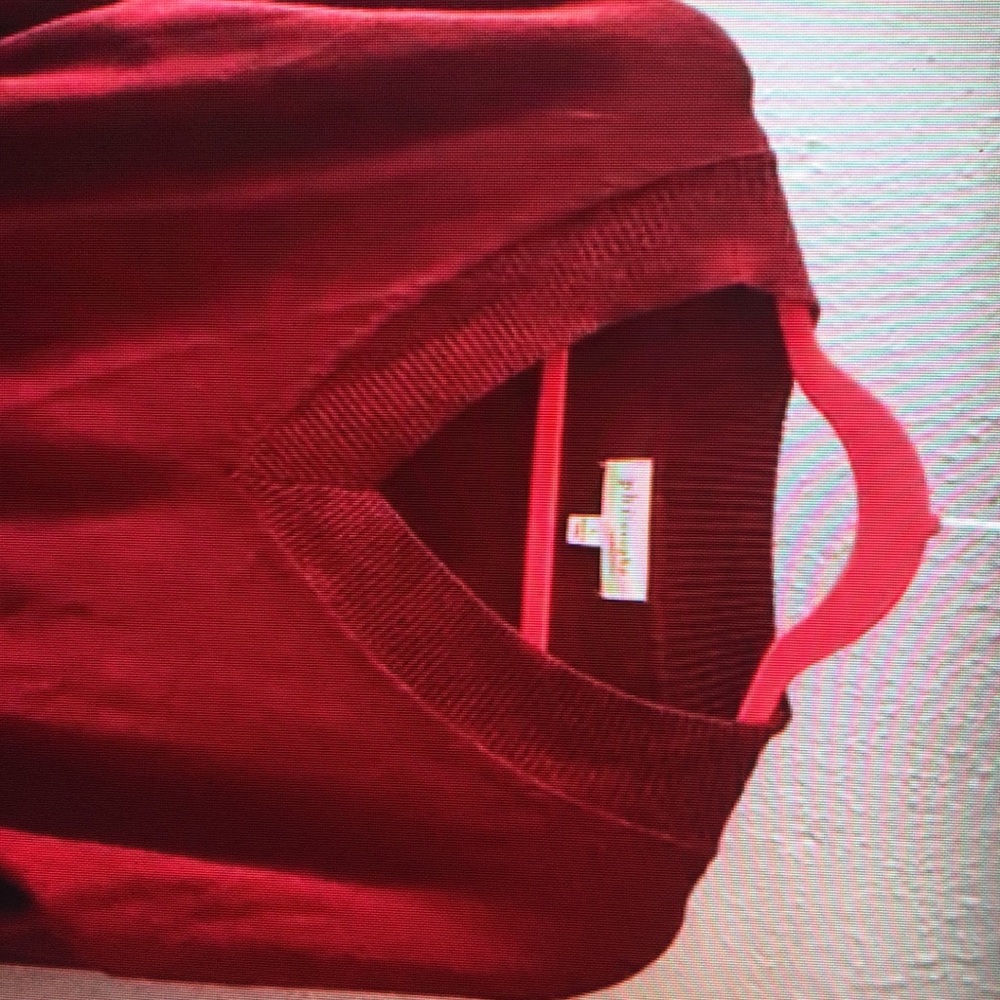 Maroon V-neck casual sweater